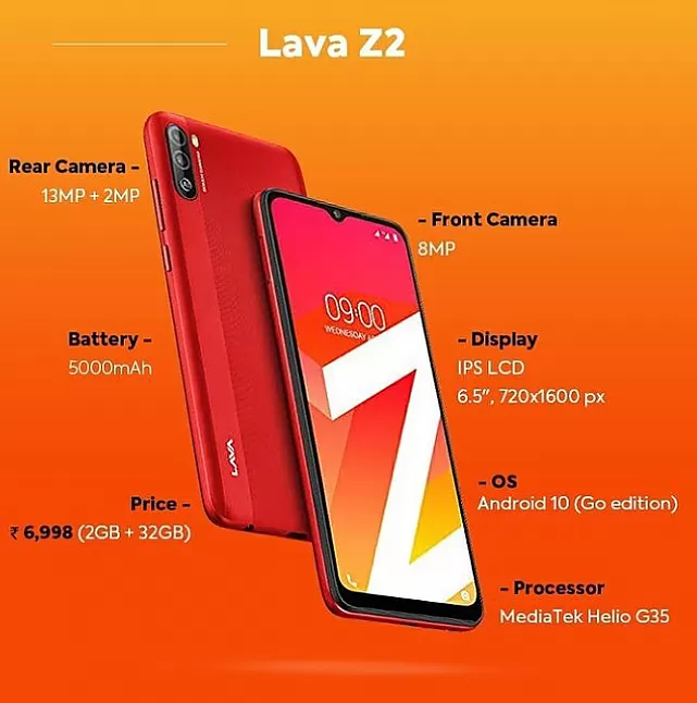 Lava z2 Telefon ozellikleri