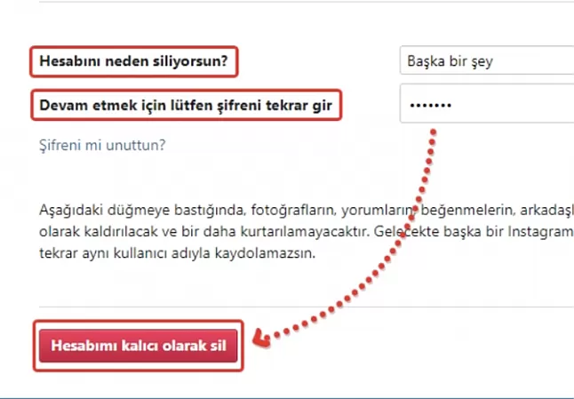 Instagram hesap nasıl silinir ?