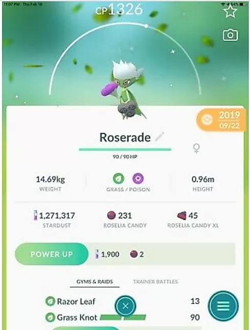 Pokemon Go Roserade