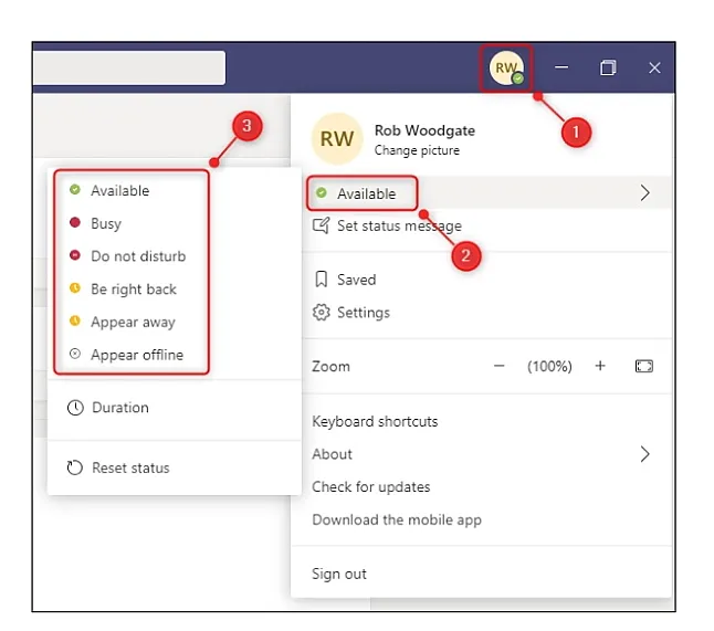 Microsoft Teams'de Durumunuz Nasıl Değiştirilir?