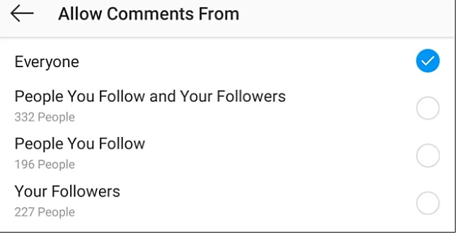 İnstagram Yayınlarına  Kimin Yorum Yapabileceğini Nasıl Kontrol Edebilirim?