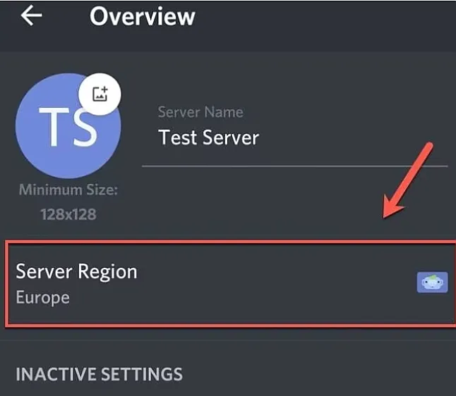 Mobil cihazlarda Discord'un sunucu bölgesini değiştirme
