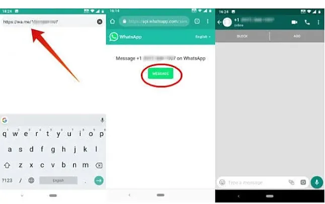 WhatsApp kişi bilgileri olmadan mesaj gönderme