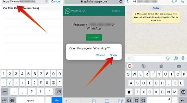 WhatsApp kişi bilgileri olmadan mesaj gönderme