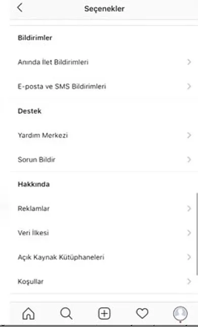 Ayarlar sayfasının içinde Hesap üzerine dokunun .