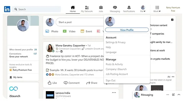 LinkedIn'deki Etkinliğinizi Nasıl Gizlersiniz ?