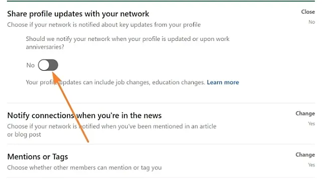 LinkedIn'e Profil