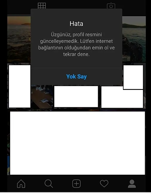 Instagram bağlantı hatası