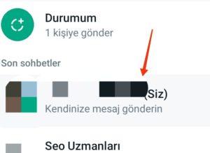 WhatsApp kendine mesaj gönderme özelliği WhatsApp kendine mesaj Gönderme nasıl yapılır