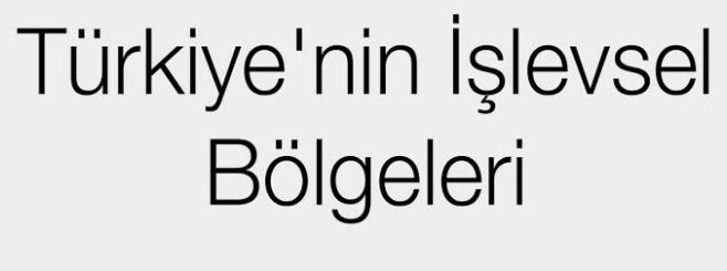 Türkiye'nin İşlevsel Bölgeleri Nedir?