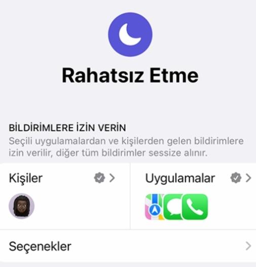 İPhone'da Rahatsız Etmeyin Modunu Geçici Olarak Etkinleştirme