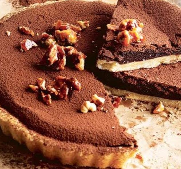 Cevizli Şekerlemeli Çikolatalı Tart Nasıl Yapılır?